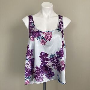 Victoria's Secret Lingerie Romantic Floral Silky Tank Top Chemise Womens XL